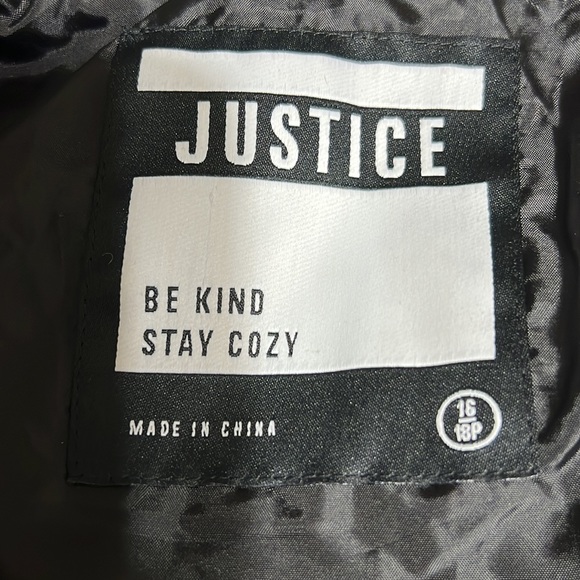 Justice NWT!!🎊girls, light weight full, zip, hooded jacket, size 16/18 - Picture 11 of 16